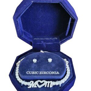 WOMEN'S Cubic Zirconia Necklace & Earrings Pack.